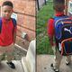 Dennis Roach posted pictures of his son, Kamarion (shown), as he set off for his first day of school in Chicago.
Dennis Roach/Facebook via CNN